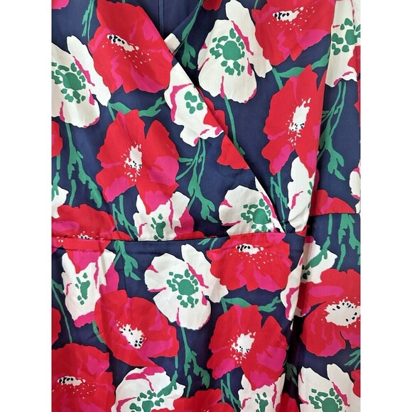 Sam Edelman Women's Sleeveless V Neck Midi Dress Floral Colorful Red Pink 14 - Picture 10 of 14